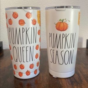 Rae dunn Pumpkin tumblers.-SOLD